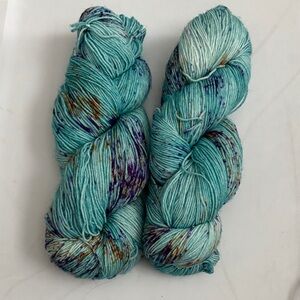 Hand-Dyed Turquoise Yarn